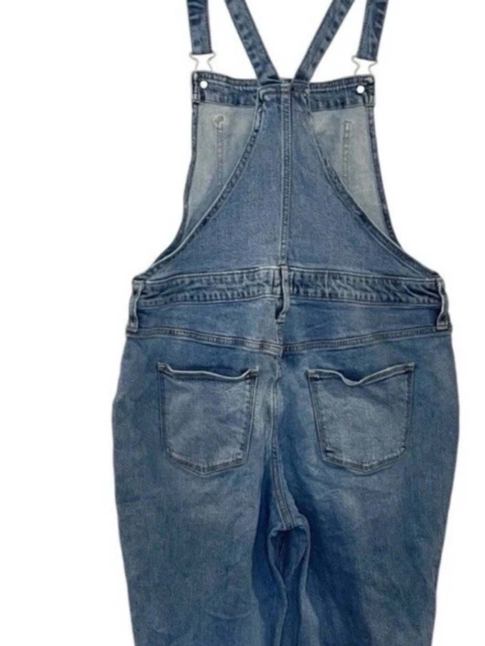 Universal Thread medium Blue raw hem Denim Women's distressed Overalls - Picture 3 of 6